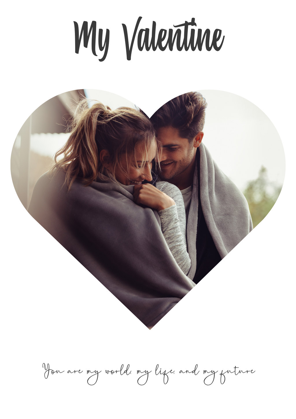 "My Valentine" Heart Portrait Professional Print