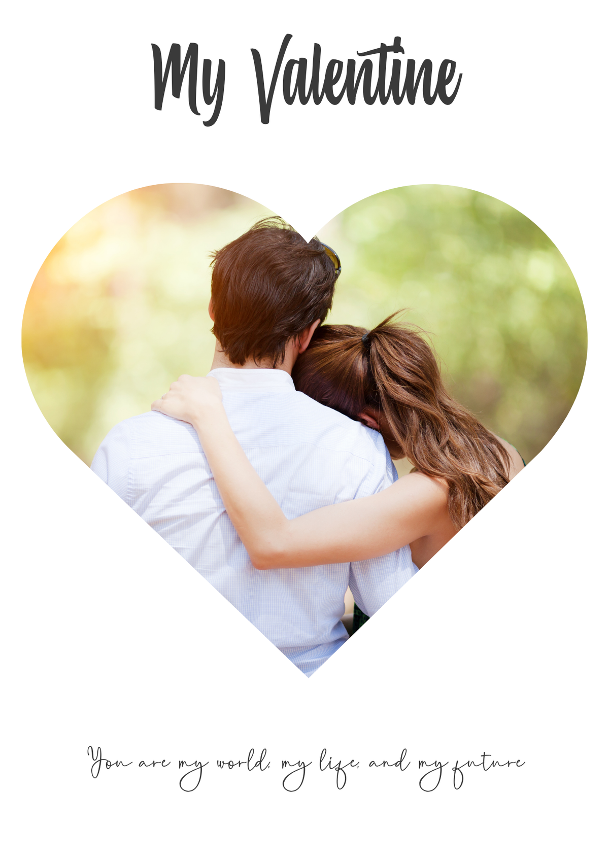 "My Valentine" Heart Portrait Professional Print