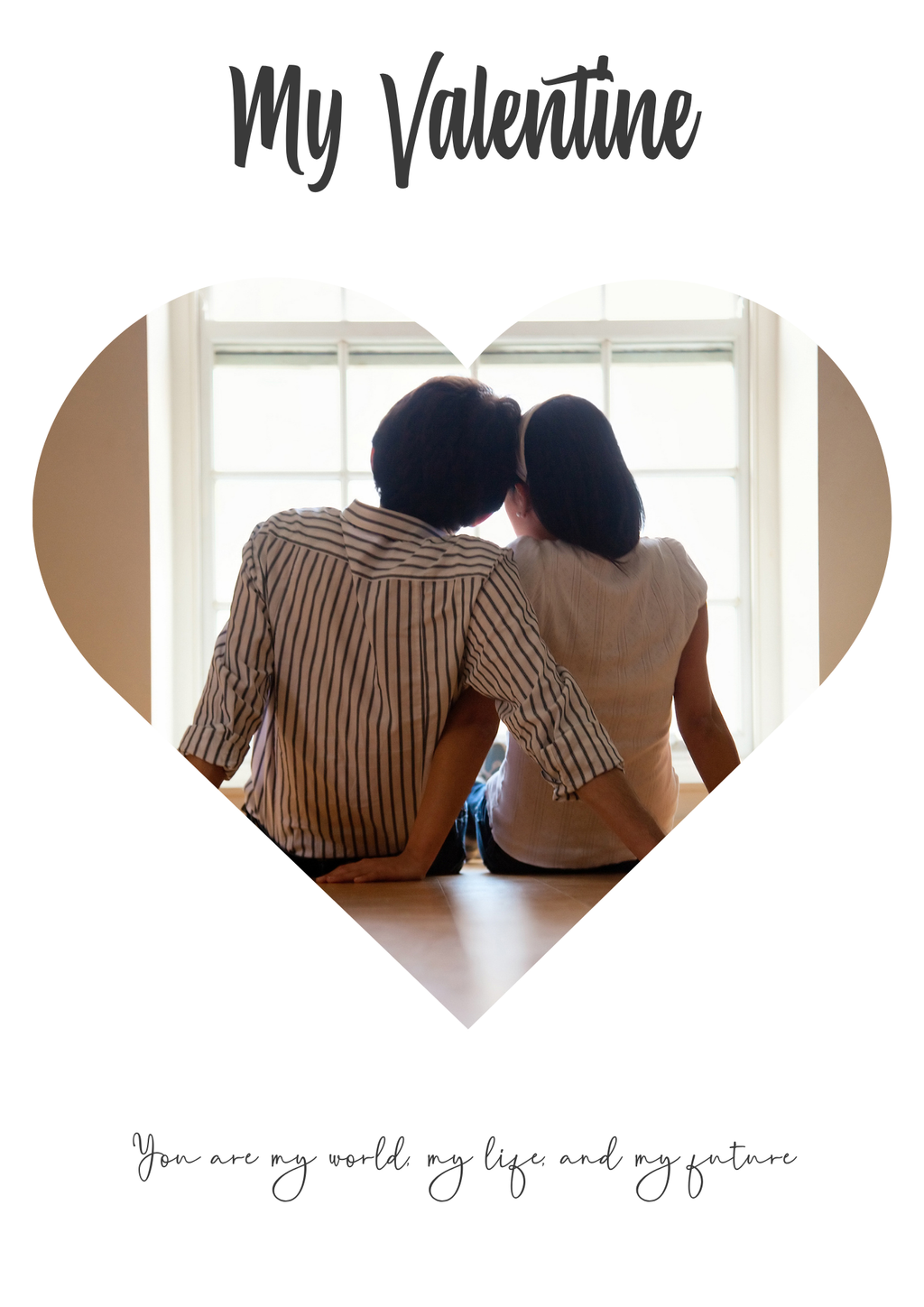 "My Valentine" Heart Portrait Professional Print