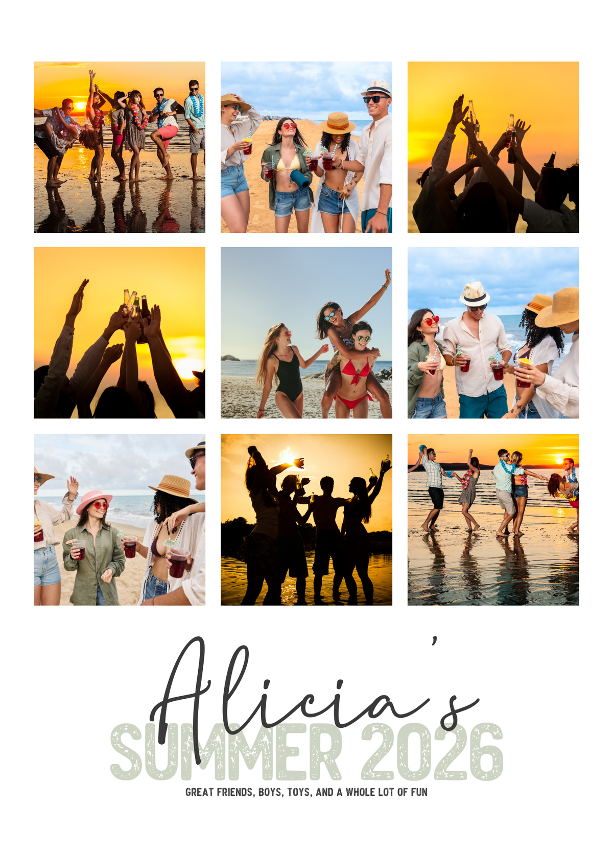 Summer Escapes 9-Photo A3 Professional Print