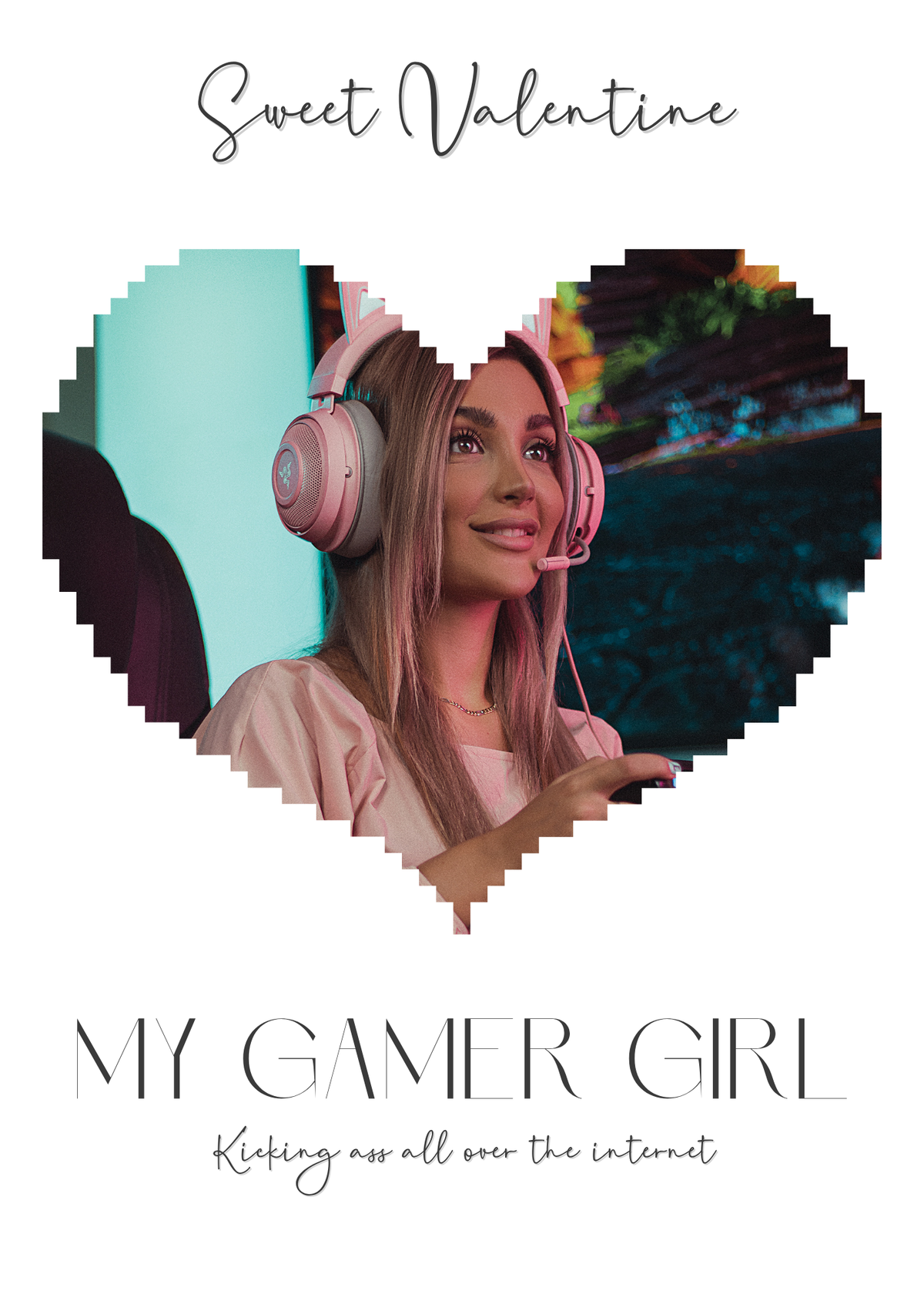 "Sweet Valentine" Pixel Heart Professional Print