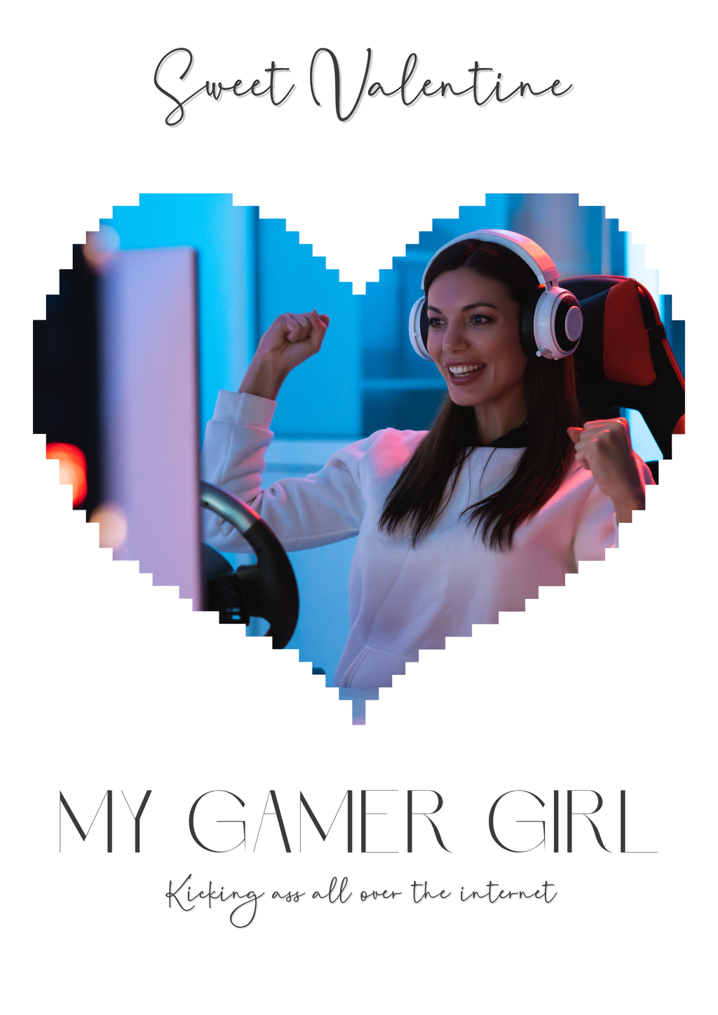 "Sweet Valentine" Pixel Heart Professional Print